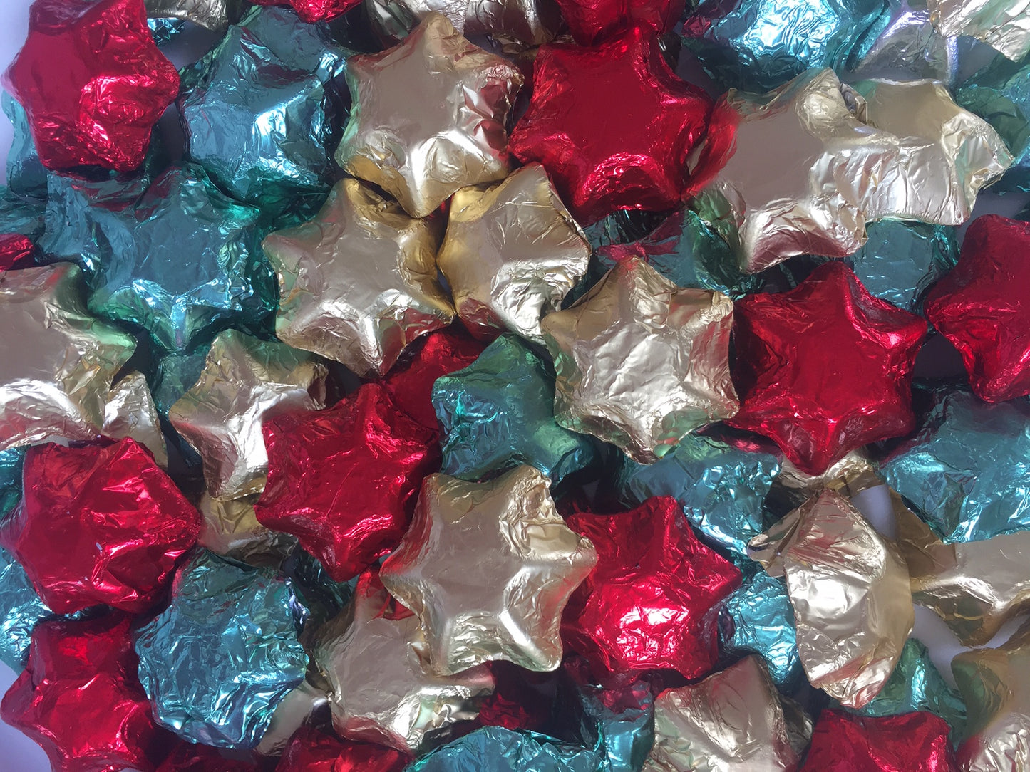 Christmas Stars - Red, Gold & Green