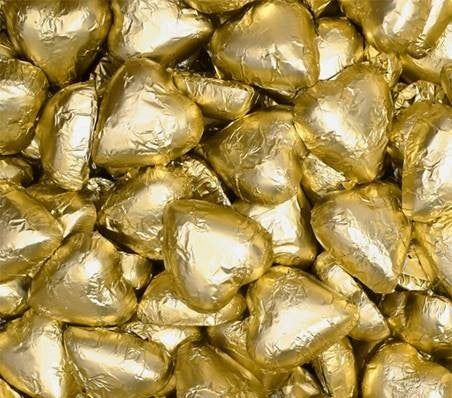 Gold Chocolate Hearts