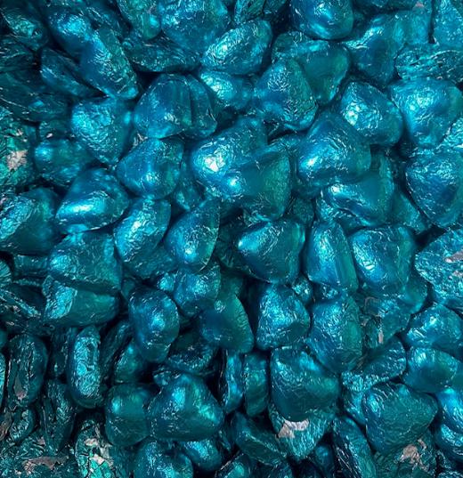 Aqua Chocolate Hearts