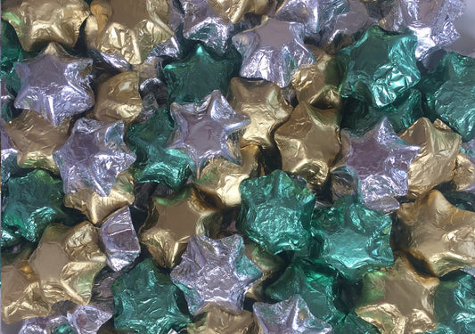 Christmas Stars - Silver, Gold & Green