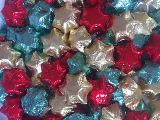 Christmas Stars - Red, Gold & Green