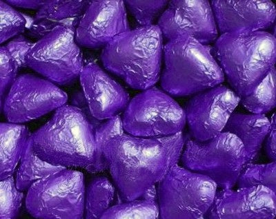 Purple Chocolate Hearts