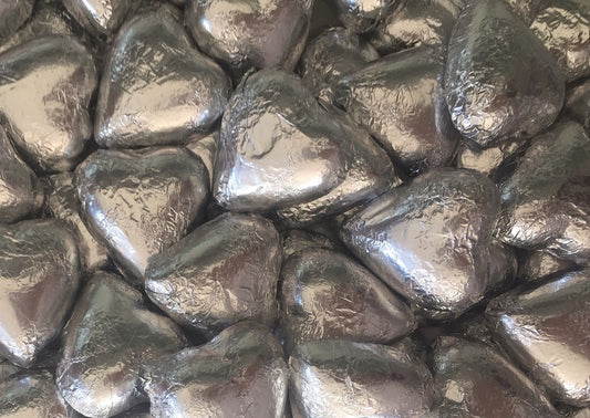 Silver Chocolate Hearts